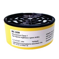 FILTRO RC209 PARA RESPIRADOR SEMIFACIAL CARBOGRAFITE
