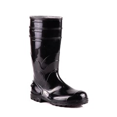 BOTA PVC PRETA CANO LONGO COM FORRO CA 37455 Nº 36