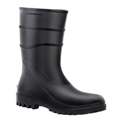 BOTA PVC PRETA CANO MEDIO SEM FORRO CA 37455 Nº 34