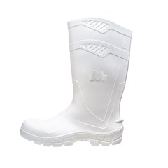 BOTA PVC BRANCA CANO MEDIO COM FORRO CA 40754 Nº 37