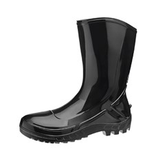 BOTA PVC PRETA CANO MEDIO COM FORRO CA 42291 Nº 43