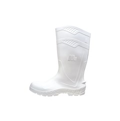 BOTA PVC BRANCA CANO LONGO COM FORRO CA 40754 Nº 37