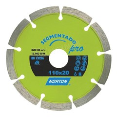 DISCO DIAMANTADO 110X20MM NORTON SEGMENTADO