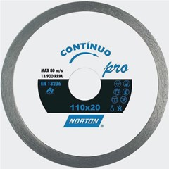 DISCO DIAMANTADO 110X20MM NORTON CONTINUO