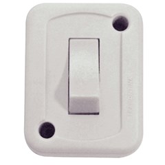INTERRUPTOR SOBREPOR 10A/250V BRANCO TRAMONTINA