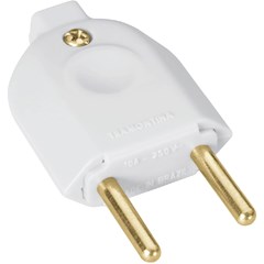 PLUGUE MACHO 2P 10A/250 BRANCO TRAMONTINA