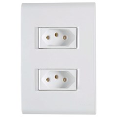 CONJUNTO 4X2 COM 2 TOMADAS 2P+T 10 A 250 V LIZ BRANCO TRAMONTINA