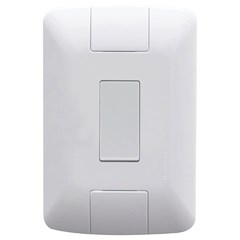 CONJUNTO 4X2 COM 1 PULSADOR CAMPAINHA A 6A 250V BRANCO TRAMONTINA