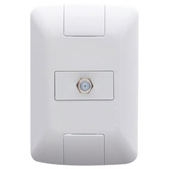 CONJUNTO 4X2 COM 1 TOMADA TV/SAT COAXIAL ARIA BRANCO TRAMONTINA