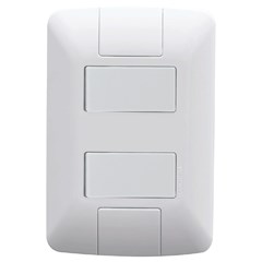 CONJUNTO 4X2 COM 2 INTERRUPTORES SIMPLES ARIA 6 A 250 V BRANCO TRAMONTINA