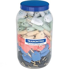 PLUGUE MACHO 2P 10A 6 CORES POTE TRAMONTINA