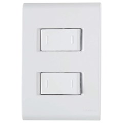 CONJUNTO 4X2 COM 2 INTERRUPTORES PARALELOS 10 A 250 V BRANCO TRAMONTINA