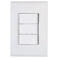 CONJUNTO 4X2 COM 3 INTERRUPTORES PARALELOS 10 A 250 V BRANCO TRAMONTINA