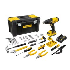 KIT PARAFUSADEIRA / FURADEIRA 20V MAXBIV + 119 PECAS STANLEY B&D