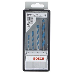 JOGO BROCAS BOSCH CYL-9 MULTIMATERIAL 4-5-6-8 MM 4 PECAS