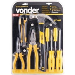 JOGO DE FERRAMENTAS COM 8 PECAS KF080 VONDER