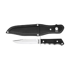 FACA TRAMONTINA FISH COM LAMINA EM ACO INOX E CABO EMBORRACHADO COM BAINHA PRETA DE SINTETICO 5