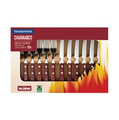 JOGO PARA CHURRASCO INOX 12 PECAS
