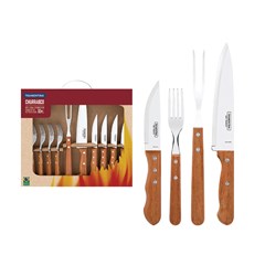 JOGO CHURRASCO INOX 10 PECAS
