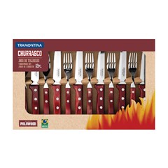 JOGO PARA CHURRASCO INOX 12 PECAS