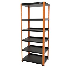 ESTANTE METALICA 6 PRATELEIRAS PRETA E LARANJA 44956001 TRAMONTINA PRO