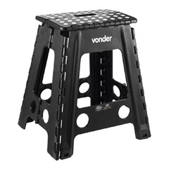 BANQUETA DE PLASTICO DOBRAVEL 450MM PRETA  VONDER