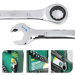JOGO CHAVE COMBINADA CATR 8-19MM-12 PECAS SATA