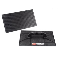 DESEMPENADEIRA PLASTICA 15X26CM FRISADA PRETA MAX
