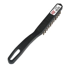 ESCOVA DE ACO MANUAL COM CABO DE PLASTICO