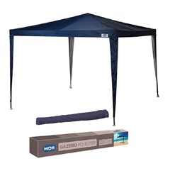 GAZEBO 3X3M POLIESTER AZUL