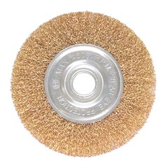ESCOVA DE ACO CARBONO CIRCULAR ONDULADA 175MM FURO 22MM 7/8 POL.