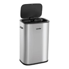 LIXEIRA RETANGULAR 55L INOX COM SENSOR