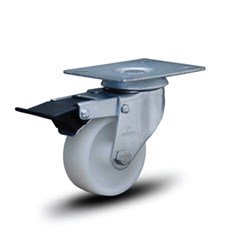 RODIZIO GIRATORIO PLACA FREIO 312NYLON BRANCO 3917 COLSON