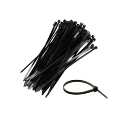 ABRACADEIRAS 100X2,5MM PRETA PACOTE COM 100 UNIDADES
