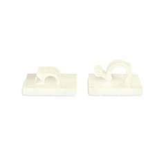 CLIP COM ADESIVO BRANCO RA18 18MM COM 20 PECAS