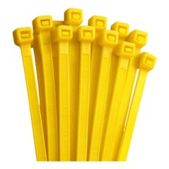 ABRACADEIRAS 150X3,6MM AMARELA PACOTE COM 100 UNIDADES