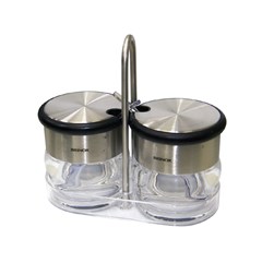 PORTA CONDIMENTO 2 PECAS 110ML COM COLHER