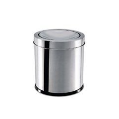 LIXEIRA INOX COM TAMPA BASCULANTE 15,5X17CM