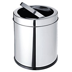 LIXEIRA INOX COM TAMPA BASCULANTE 18,5X20CM