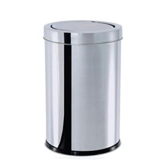 LIXEIRA INOX COM TAMPA BASCULANTE 25X46CM