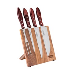 JOGO PARA CHURRASCO INOX 05 PECAS