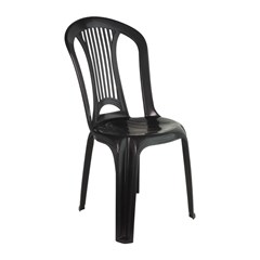 CADEIRA PLASTICA PRETA SEM BRACO ATLANTIDA 92013009 TRAMONTINA